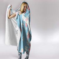 Blue Hawaii Anthurium Plumeria Lei Hooded Blanket LT9 - Polynesian Pride