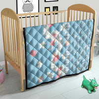 Blue Hawaii Anthurium Plumeria Lei Quilt