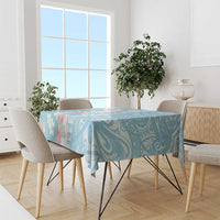 Blue Hawaii Anthurium Plumeria Lei Tablecloth LT9 - Polynesian Pride