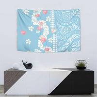 Blue Hawaii Anthurium Plumeria Lei Tapestry LT9 - Polynesian Pride