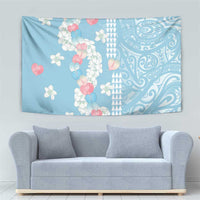 Blue Hawaii Anthurium Plumeria Lei Tapestry LT9 - Polynesian Pride