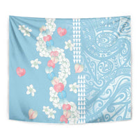Blue Hawaii Anthurium Plumeria Lei Tapestry LT9 - Polynesian Pride