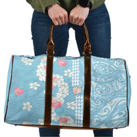 Blue Hawaii Anthurium Plumeria Lei Travel Bag LT9 Blue - Polynesian Pride