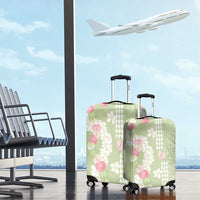 Leaf Green Hawaii Anthurium Plumeria Lei Luggage Cover LT9 - Polynesian Pride
