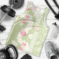 Leaf Green Hawaii Anthurium Plumeria Lei Men Tank Top LT9 - Polynesian Pride