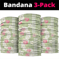 Leaf Green Hawaii Anthurium Plumeria Lei Neck Gaiter LT9 package One Size: 25*50cm Green - Polynesian Pride