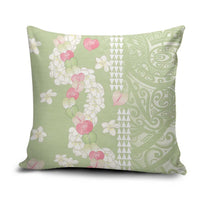 Leaf Green Hawaii Anthurium Plumeria Lei Pillow Cover LT9 Green - Polynesian Pride