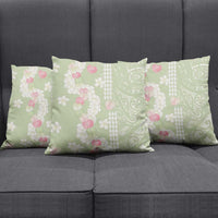 Leaf Green Hawaii Anthurium Plumeria Lei Pillow Cover LT9 - Polynesian Pride