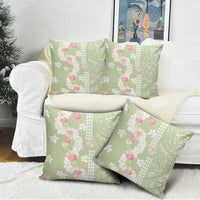Leaf Green Hawaii Anthurium Plumeria Lei Pillow Cover LT9 - Polynesian Pride