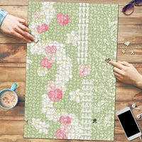 Leaf Green Hawaii Anthurium Plumeria Lei Puzzle LT9 Green - Polynesian Pride
