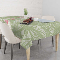 Leaf Green Hawaii Anthurium Plumeria Lei Tablecloth LT9 - Polynesian Pride