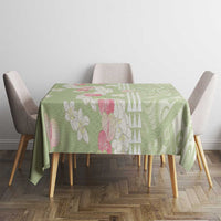 Leaf Green Hawaii Anthurium Plumeria Lei Tablecloth LT9 - Polynesian Pride