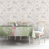 Leaf Green Hawaii Anthurium Plumeria Lei Tablecloth LT9 - Polynesian Pride