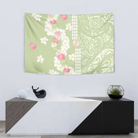 Leaf Green Hawaii Anthurium Plumeria Lei Tapestry LT9 - Polynesian Pride