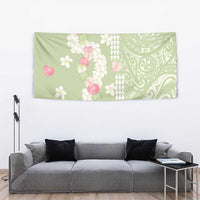 Leaf Green Hawaii Anthurium Plumeria Lei Tapestry LT9 - Polynesian Pride
