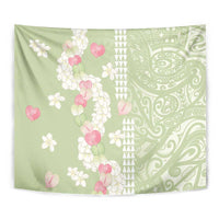 Leaf Green Hawaii Anthurium Plumeria Lei Tapestry LT9 - Polynesian Pride