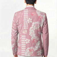 Soft Pink Hawaii Anthurium Plumeria Lei Blazer LT9 - Polynesian Pride