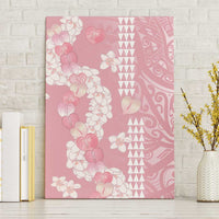 Soft Pink Hawaii Anthurium Plumeria Lei Canvas Wall Art LT9 Without Frame Pink - Polynesian Pride