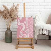 Soft Pink Hawaii Anthurium Plumeria Lei Canvas Wall Art LT9 - Polynesian Pride