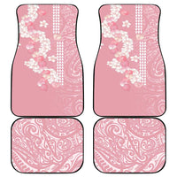 Soft Pink Hawaii Anthurium Plumeria Lei Car Mats LT9 - Polynesian Pride