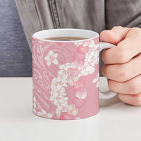 Soft Pink Hawaii Anthurium Plumeria Lei Ceramic Mug LT9 - Polynesian Pride