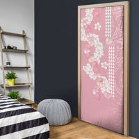Soft Pink Hawaii Anthurium Plumeria Lei Door Cover LT9 - Polynesian Pride