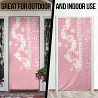 Soft Pink Hawaii Anthurium Plumeria Lei Door Cover LT9 - Polynesian Pride