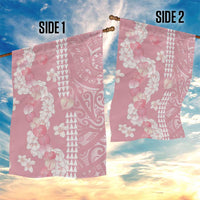 Soft Pink Hawaii Anthurium Plumeria Lei Garden Flag LT9 - Polynesian Pride