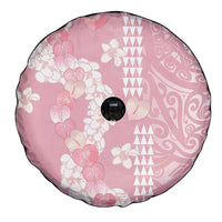 Soft Pink Hawaii Anthurium Plumeria Lei Spare Tire Cover LT9 - Polynesian Pride