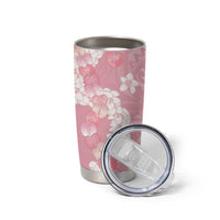 Soft Pink Hawaii Anthurium Plumeria Lei Tumbler Cup LT9 - Polynesian Pride