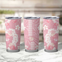 Soft Pink Hawaii Anthurium Plumeria Lei Tumbler Cup LT9 - Polynesian Pride