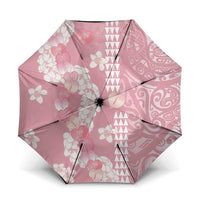 Soft Pink Hawaii Anthurium Plumeria Lei Umbrella LT9 One Size Folded 11.42 inch Opened Diameter 37.4 inch Pink - Polynesian Pride