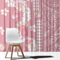Soft Pink Hawaii Anthurium Plumeria Lei Window Curtain LT9 - Polynesian Pride