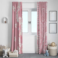 Soft Pink Hawaii Anthurium Plumeria Lei Window Curtain LT9 - Polynesian Pride