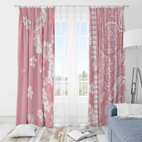 Soft Pink Hawaii Anthurium Plumeria Lei Window Curtain LT9 - Polynesian Pride