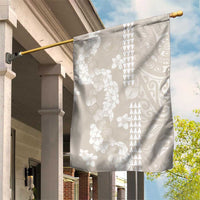 Suede Beige Hawaii Anthurium Plumeria Lei Garden Flag LT9 House Flag Beige - Polynesian Pride