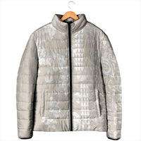 Suede Beige Hawaii Anthurium Plumeria Lei Padded Jacket LT9 - Polynesian Pride
