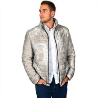 Suede Beige Hawaii Anthurium Plumeria Lei Padded Jacket LT9 - Polynesian Pride