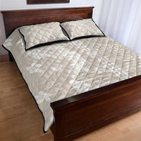 Suede Beige Hawaii Anthurium Plumeria Lei Quilt Bed Set LT9 - Polynesian Pride