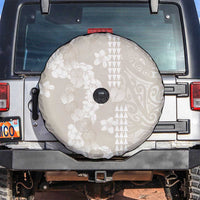 Suede Beige Hawaii Anthurium Plumeria Lei Spare Tire Cover LT9 Beige - Polynesian Pride