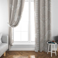 Suede Beige Hawaii Anthurium Plumeria Lei Window Curtain LT9 - Polynesian Pride