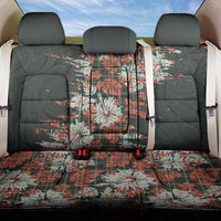 Hawaii Tartan With Hibiscus Back Car Seat Cover Polynesian Pattern Vintage LT9 One Size Dark Green - Polynesian Pride