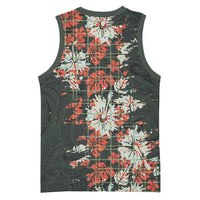 Hawaii Tartan With Hibiscus Basketball Jersey Polynesian Pattern Vintage LT9 - Polynesian Pride
