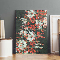 Hawaii Tartan With Hibiscus Canvas Wall Art Polynesian Pattern Vintage LT9 - Polynesian Pride