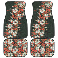 Hawaii Tartan With Hibiscus Car Mats Polynesian Pattern Vintage LT9 - Polynesian Pride