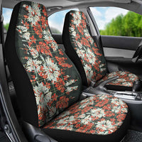 Hawaii Tartan With Hibiscus Car Seat Cover Polynesian Pattern Vintage LT9 - Polynesian Pride