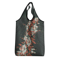 Hawaii Tartan With Hibiscus Grocery Bag Polynesian Pattern Vintage LT9 - Polynesian Pride