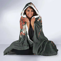Hawaii Tartan With Hibiscus Hooded Blanket Polynesian Pattern Vintage LT9 - Polynesian Pride
