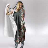 Hawaii Tartan With Hibiscus Hooded Blanket Polynesian Pattern Vintage LT9 - Polynesian Pride