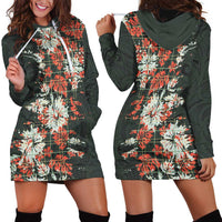 Hawaii Tartan With Hibiscus Hoodie Dress Polynesian Pattern Vintage LT9 - Polynesian Pride